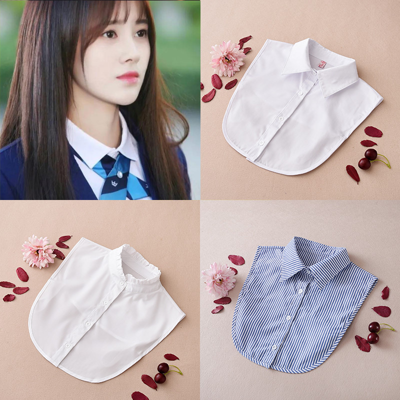 Senhoras colar falso All-Match colar falso versão coreana camisa branca colar outono inverno camisa colar falso acessóri