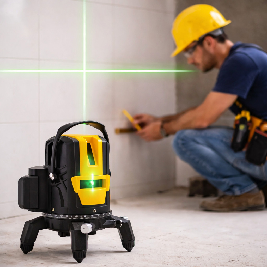 Nível a Laser 2 Linhas, Ajuste Fino e Precisão 360° em Oferta na Shopee