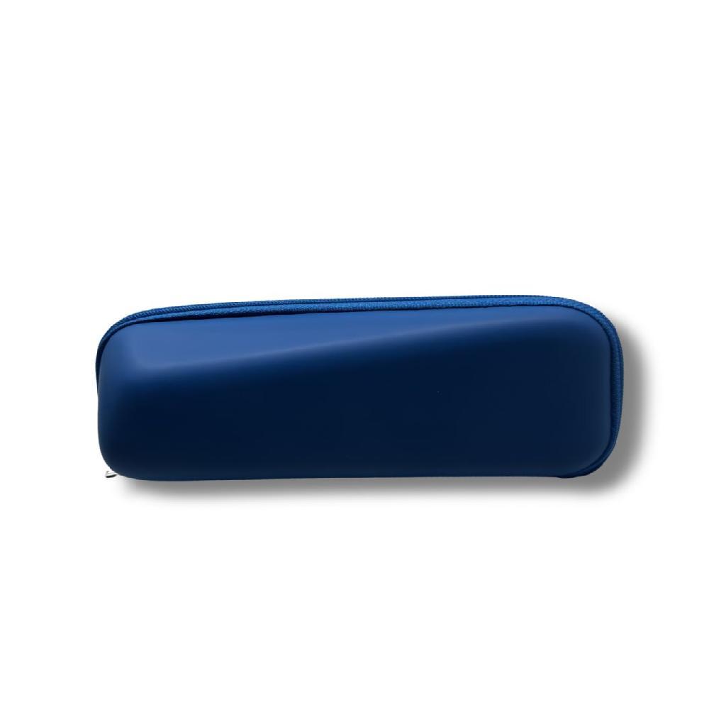 Estojo Porta Óculos Protetor Caixa Case Com Zíper Azul