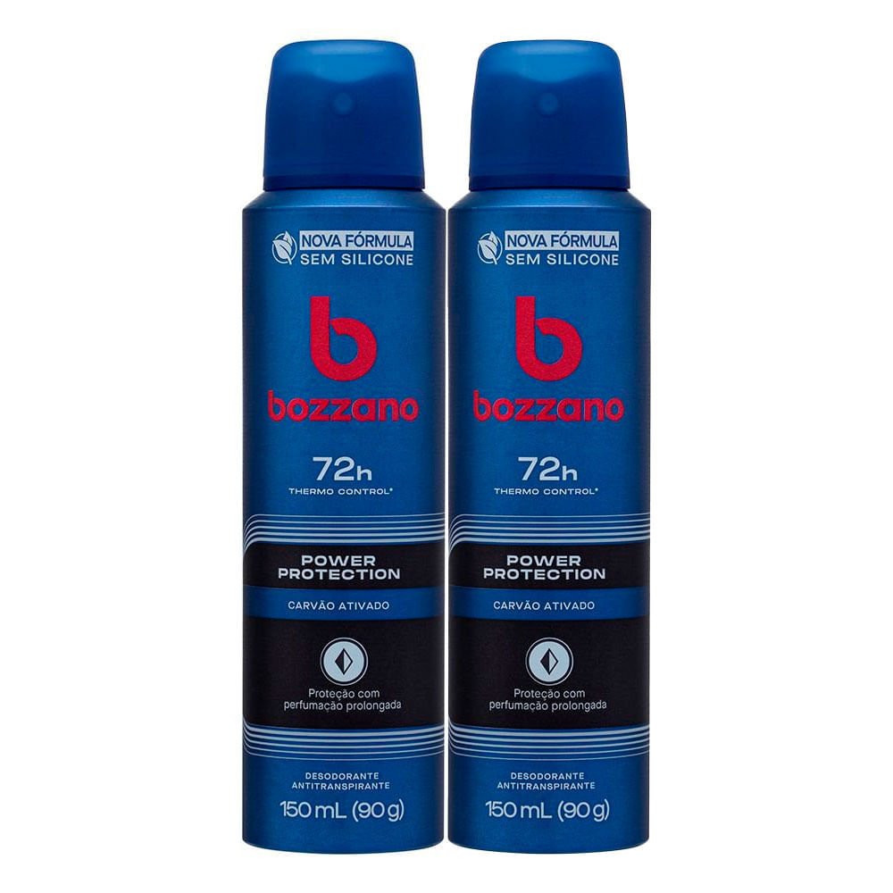 Kit 2 Desodorante Bozzano Aerosol Power Protection Carvão Ativado Antitranspirante 72h 150ml em Oferta na Shopee