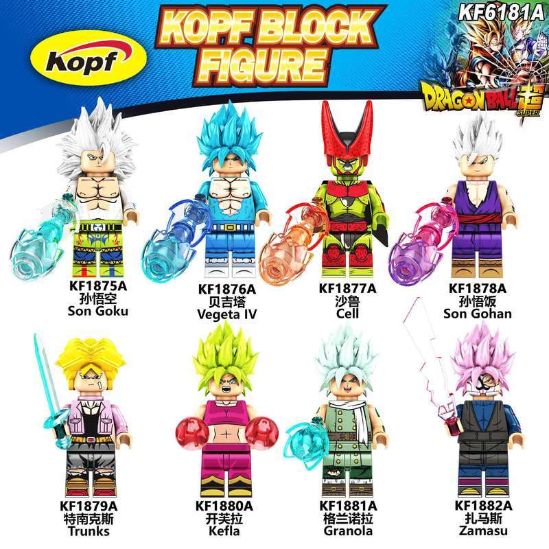 Famoso Son Goku Vegeta Pagi Majin Buu Piccolo Master Roshi Anime Figuras Bloco Brinquedos Para Crianças