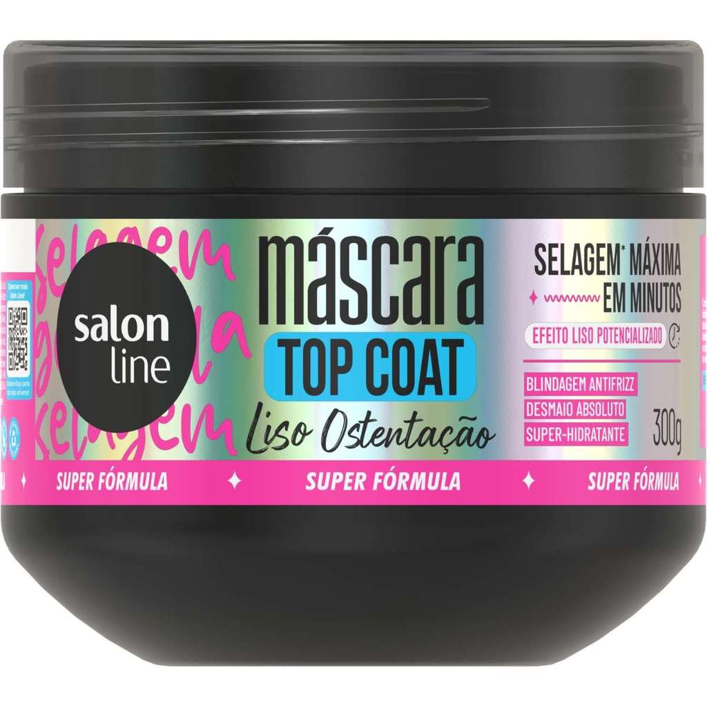 Top coat mascara meu liso ostentacao salon line selagem maxima 300g Alinha A Fibra Capilar E Proporciona Brilho Extremo