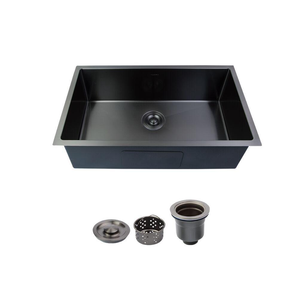 Cuba Cozinha Gourmet Aço Inox 304 Cinza Chumbo Grafite 76x44 cm Embutir/Sobrepor Addra · foto 2