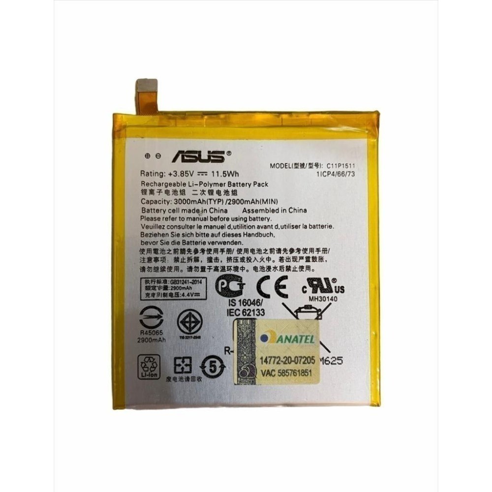 Bateira modelo compatível C11P1511 para Asus Zenfone 3 ZE552KL