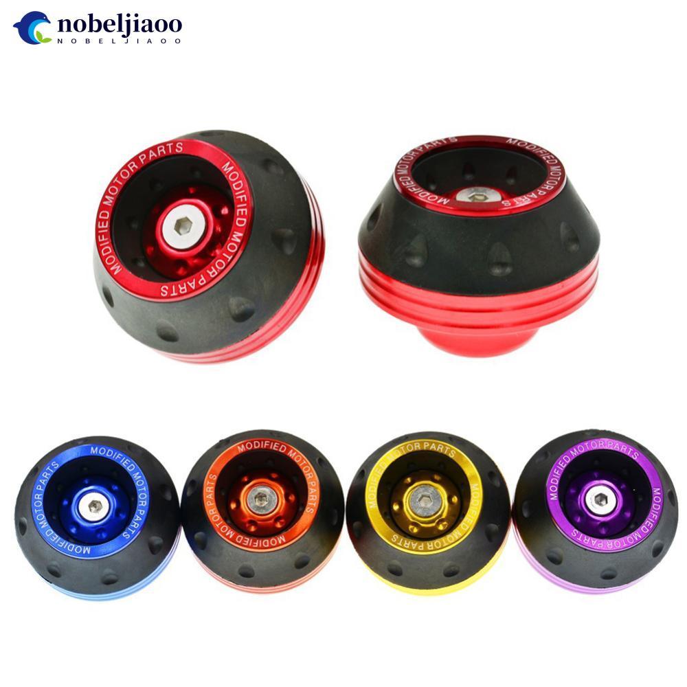 NOBELJIAOO 2 Pçs Proteção De Roda Moto Crash Pads Protetor Colorido Motocicleta Proteger Motocross Quadro Slider C9M9