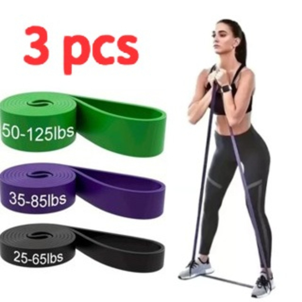 Kit 3 Super Band Elástico de Resistência Extra Forte Para Crossfit Academia Treino Karina