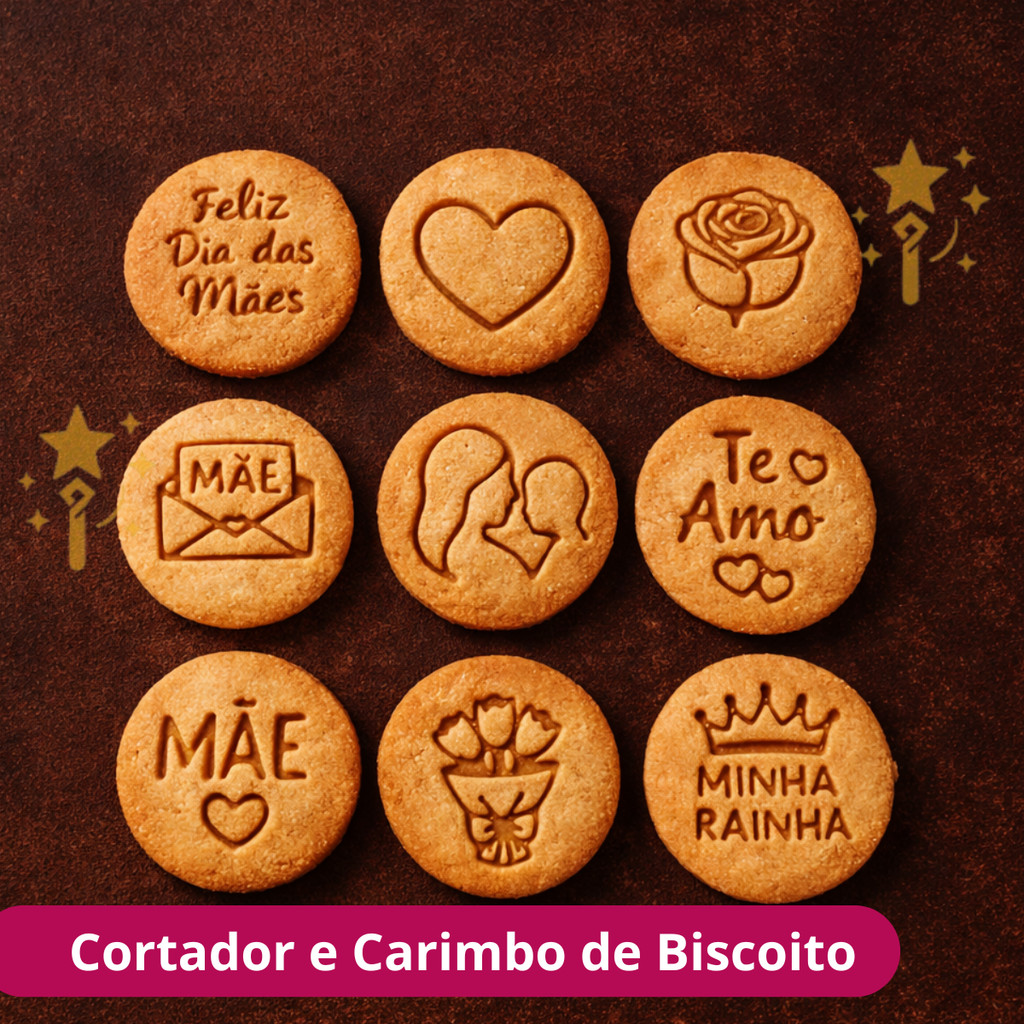 Kit Cortador Dia Das Mães de Bolacha Biscoito