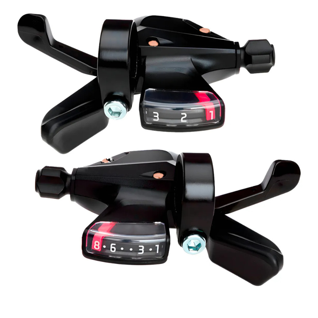 Alavanca Passador 3x8 Velocidades Para Bike Bicicleta MTB Aro 26 29 Com Cabos
