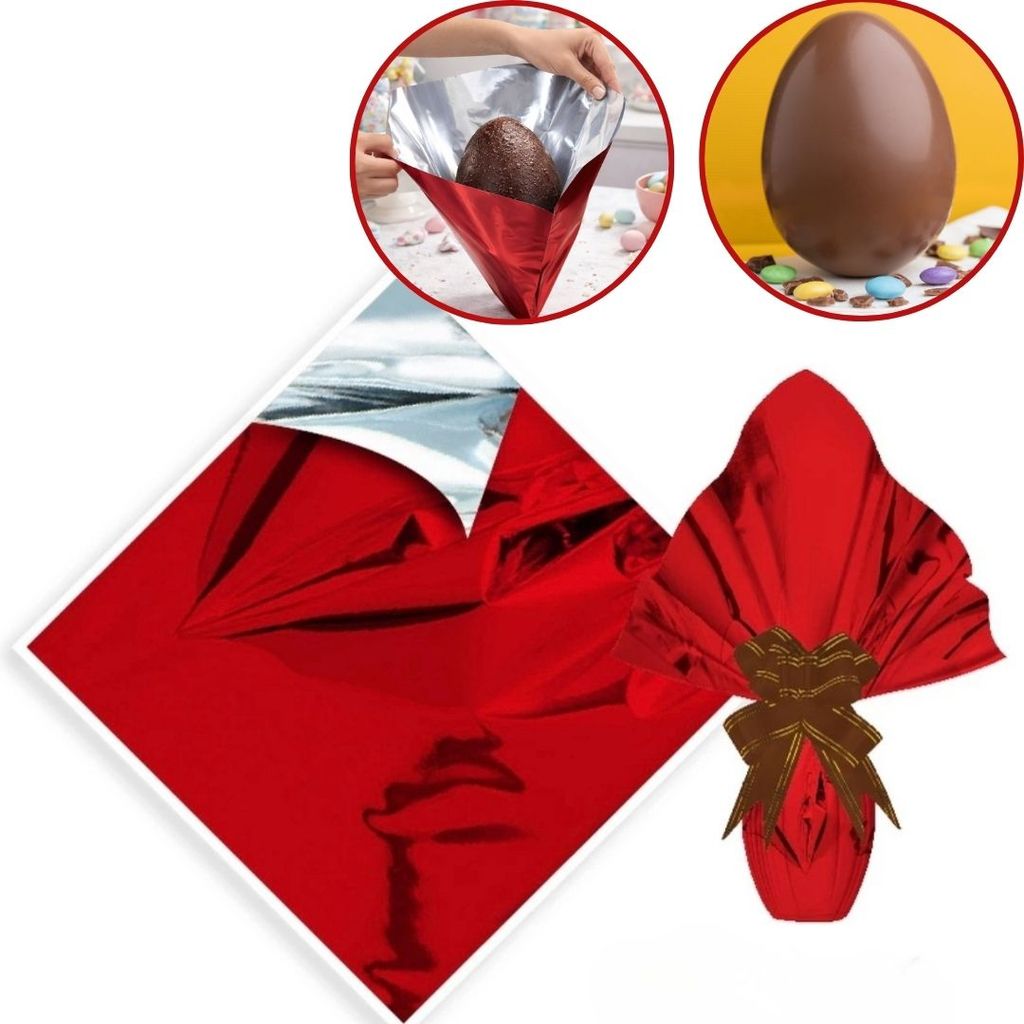 25 SACO EXPRESS P/ OVO PÁSCOA 250/350G 35X35CM VERMELHO