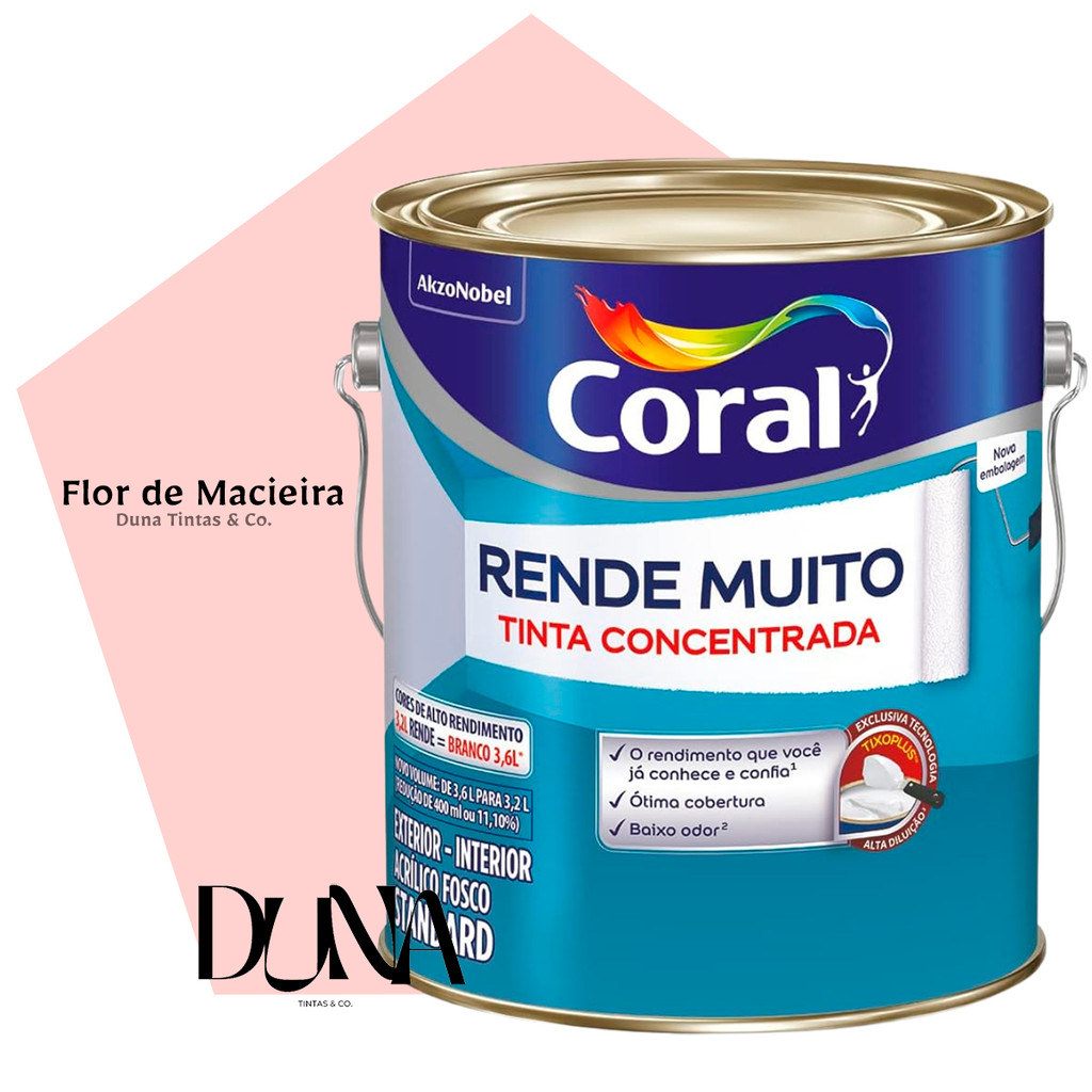 Tinta Coral Rende Muito Rosa Flor De Macieira 3,2l