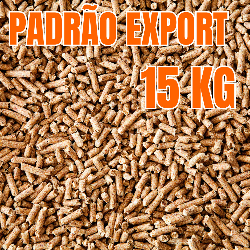 Areia Granulado Higiênico De Madeira Biodegradável Gatos e Roedores 15KG - LINHA PREMIUM EXPORT