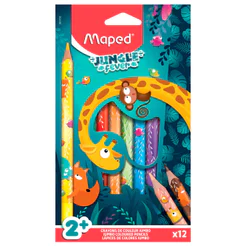 Lápis de cor Jungle Fever Jumbo 12 cores 863700 Maped