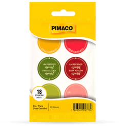 Etiqueta de/para carinho com 18 unidades Pimaco