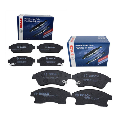 Kit Pastilha De Freio Dianteira E Traseira Cruze 2014 Bosch