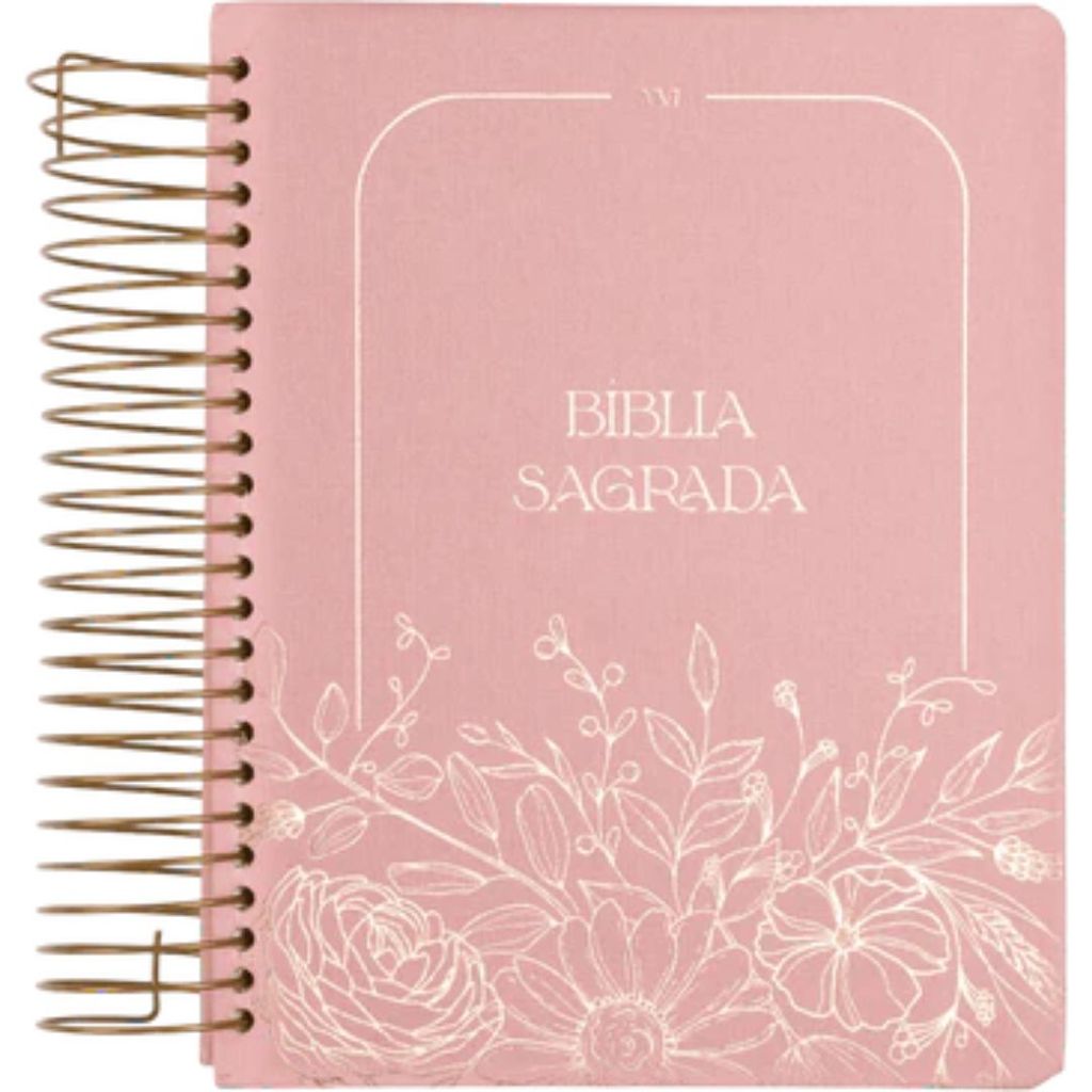 Bíblia Sagrada | NVI com Espaço para Anotações | Leitura Perfeita | Capa Dura Rosa Floral