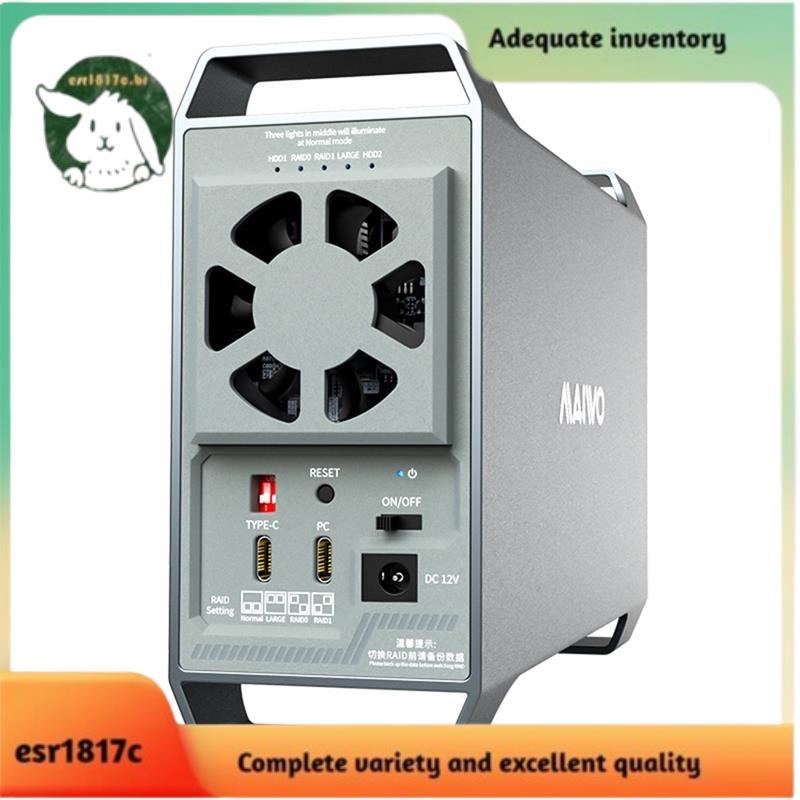 Gabinete De Disco Rígido Externo De 10 Gbps Dual Bay De 3.5 Polegadas Com 4 Temperaturas Inteligentes Controladas Para H