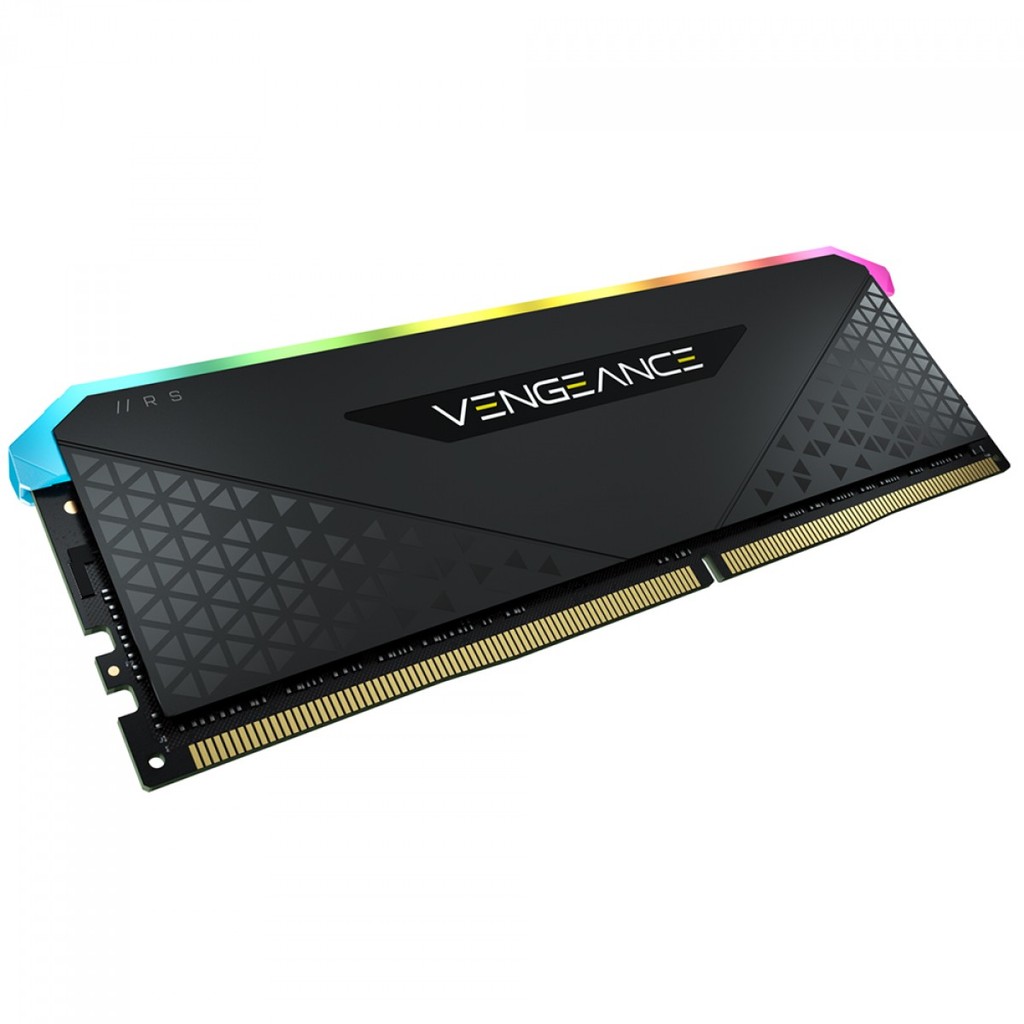Memoria Ram Para Pc 16gb 1x16gb Ddr4 3200mhz Cl16 Corsair Vengeance Rgb Rs Cmg16gx4m1e3200c16 Cor Preto