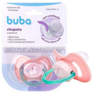 Chupeta Unicórnio Magico Rosa Comfort Tamanho 1 22383 - Buba em Oferta na Shopee