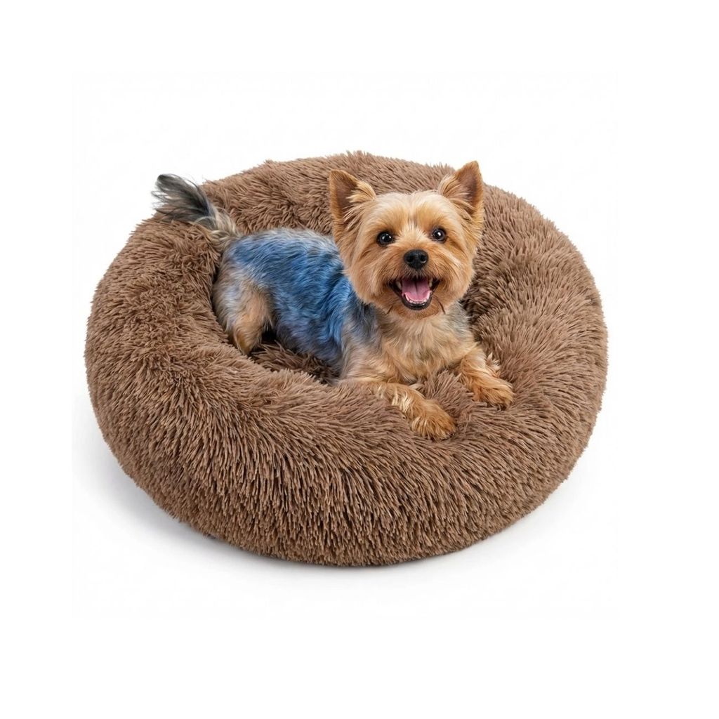 Cama Pet Pequena 40 cm Nuvem Fofa Luxo Redonda Pelúcia Cachorro Gato
