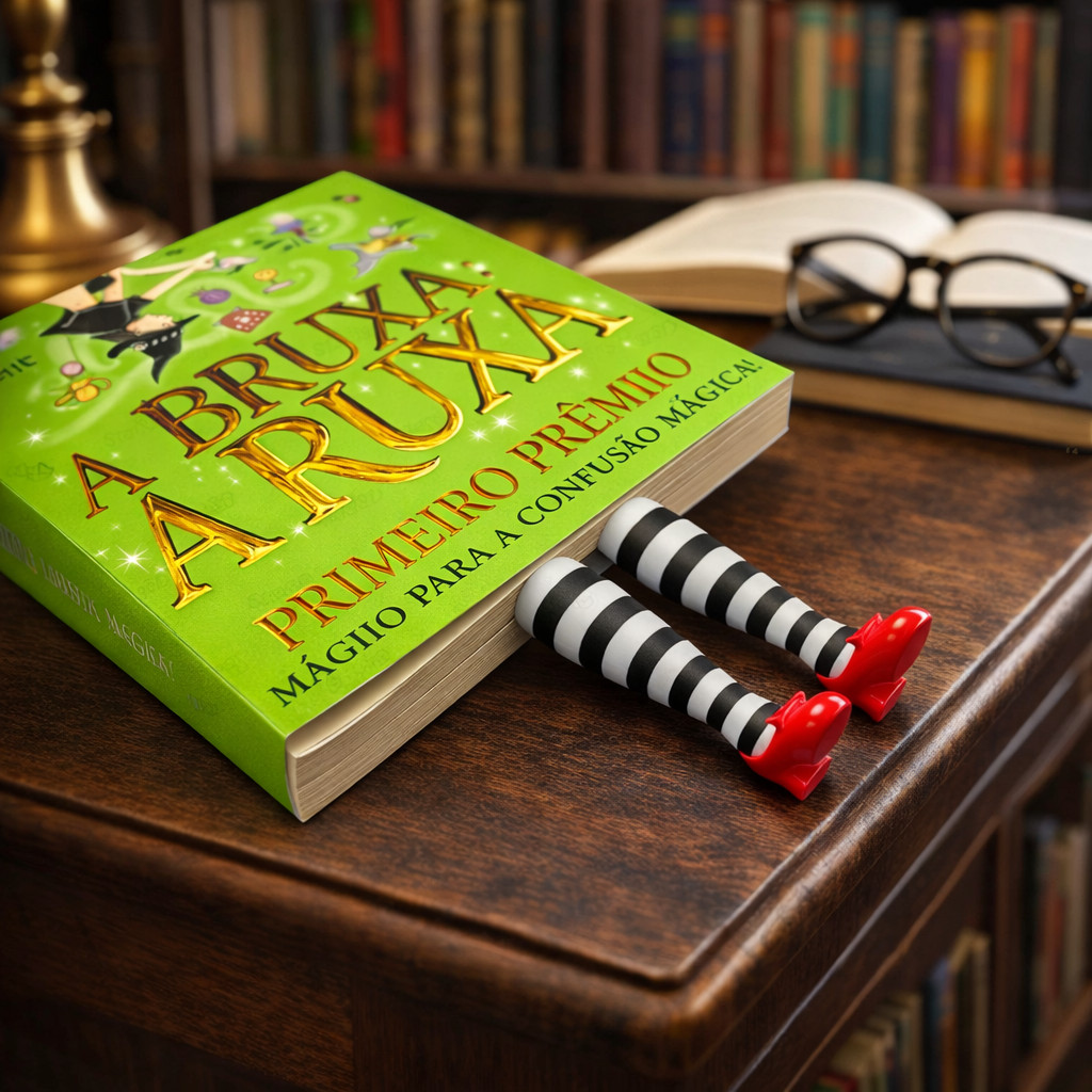 Marcador de Livro 3D Bruxa Malvada – Presente Criativo para Leitores e Fãs de Fantasia