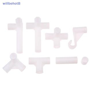 [WillbehotB] 2pcs ID13mm Adaptador De Tubo De Junta De Quatro Cinco Vias , Acessórios De Gancho De Guarda-Roupa De Prate