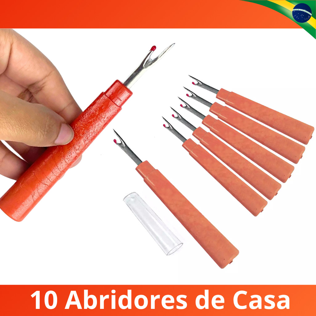 Abridor de Casa Grande Pacote com 10 para Costura 13,5cm Desmanchador Patchwork Artesanato