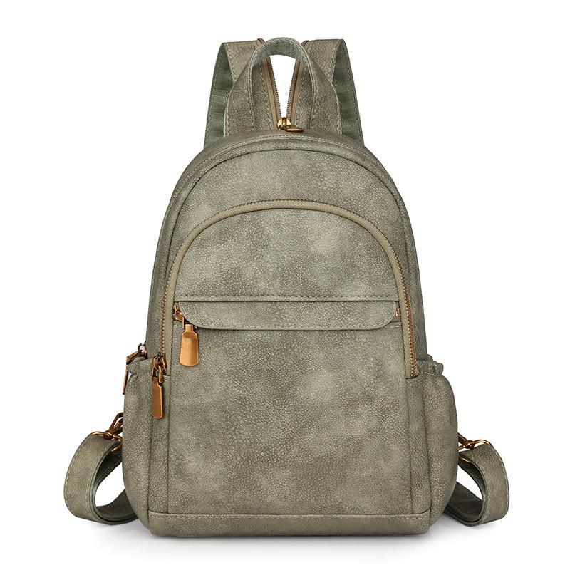 Bolsa Feminina de Couro PU Macio para Primavera, Bolsa Simples de Ombro Único, Mochila Grande e Moderna para Mulheres.