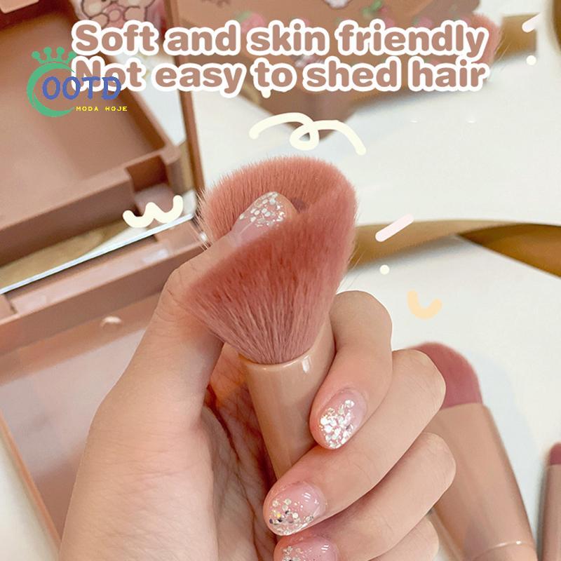 Moda Hoje 5pcs Conjunto De Pincéis De Maquiagem De Tamanho De Viagem Mini , Kit Cosméticos Com Função Smallplete Estojo 