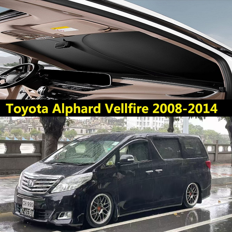 Pára-Brisa Do Carro Para Toyota Alphard Vellfire ACR20 2008-2014 Placa De Sombreamento Interior Dianteiro Luz Escudo Pro