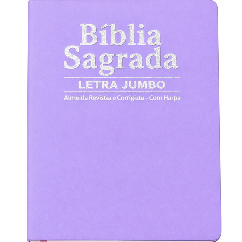 Bíblia Sagrada | Letra Jumbo | ARC com Harpa | Palavras de Jesus em Vermelho | Luxo Lilás