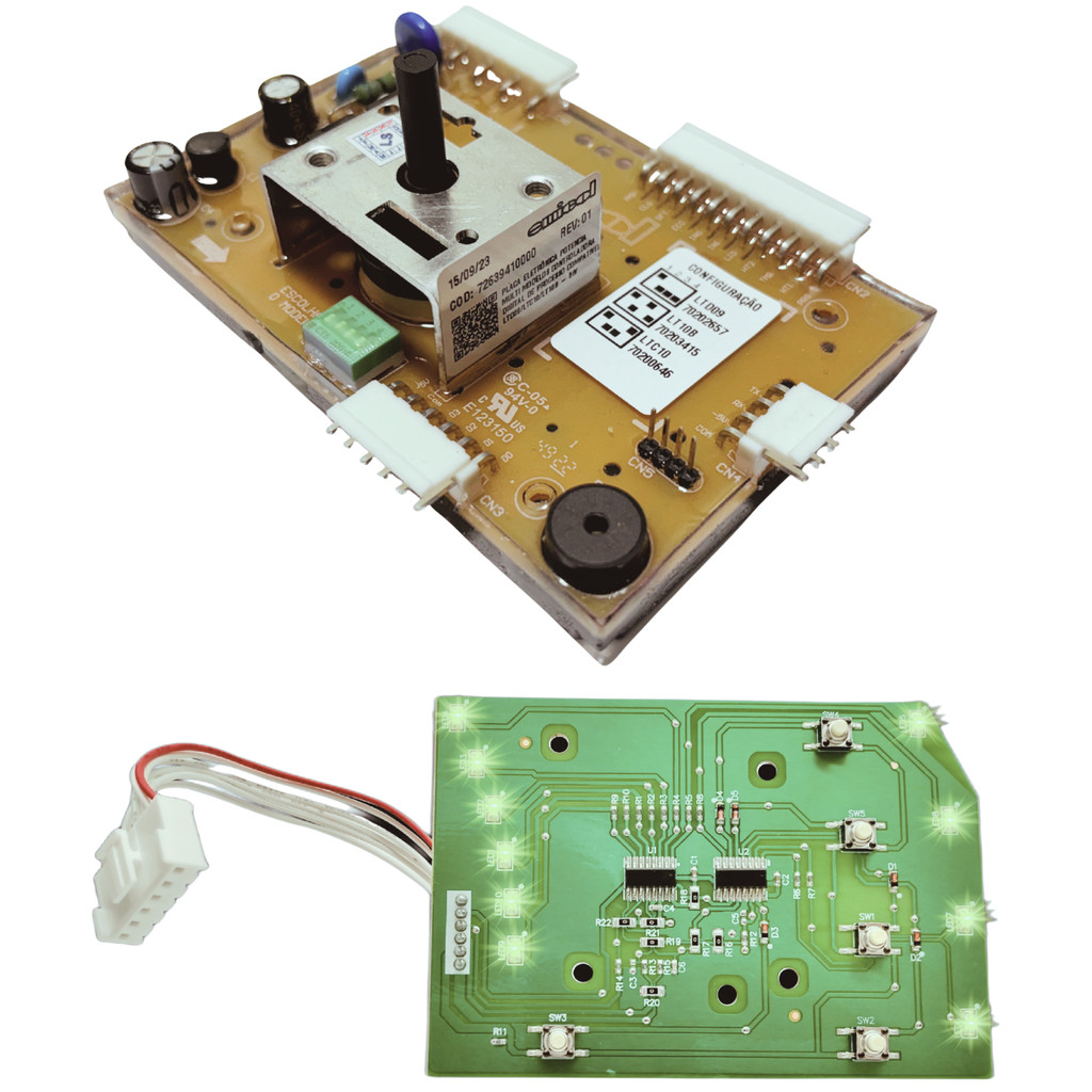 Kit Placa Compatível Para Lavadora Electrolux LTC10 70201296 70200646 Versão 1 e 2 Bivolt