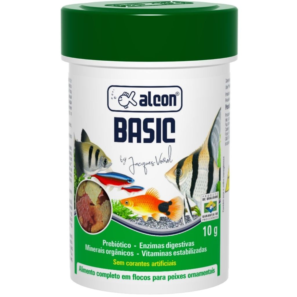 Alcon Basic Alimento Ração Peixes Nutrição Completa 10g