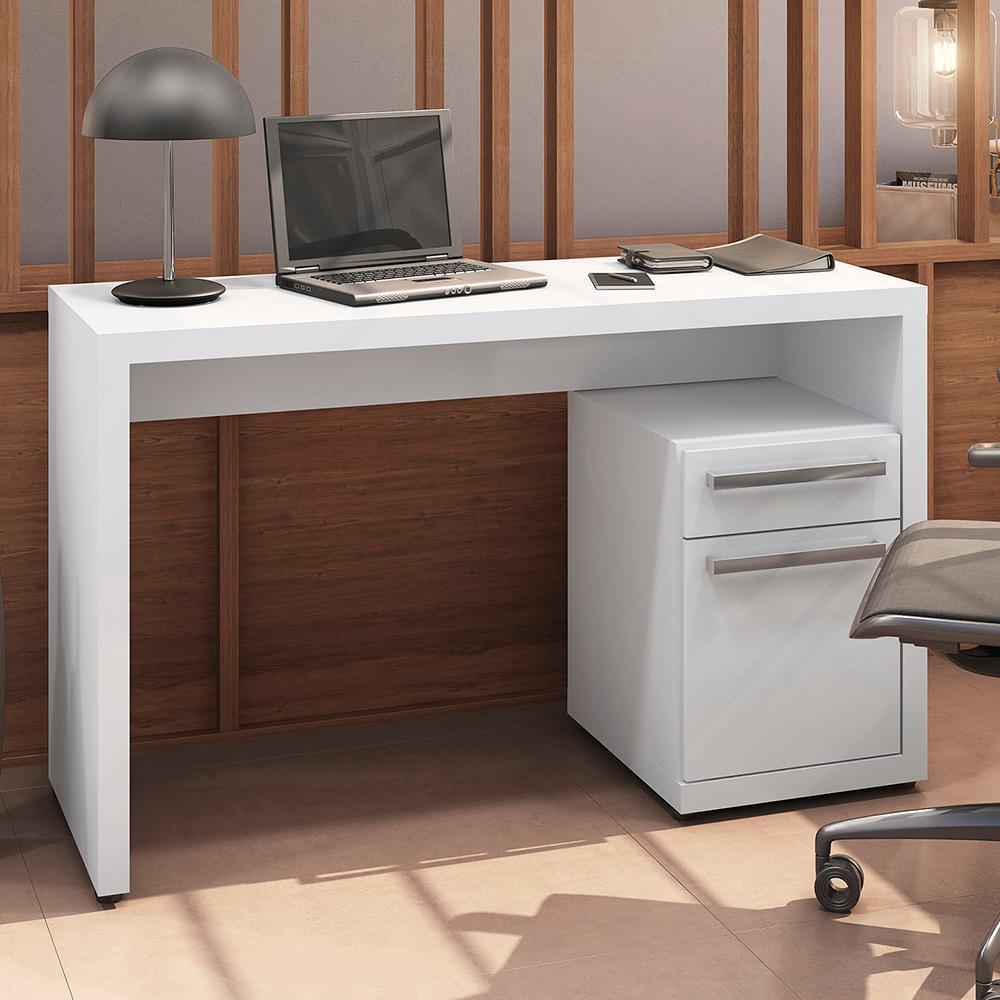 Mesa de Escritório Escrivaninha 1 gaveta 1 porta BR 120cm