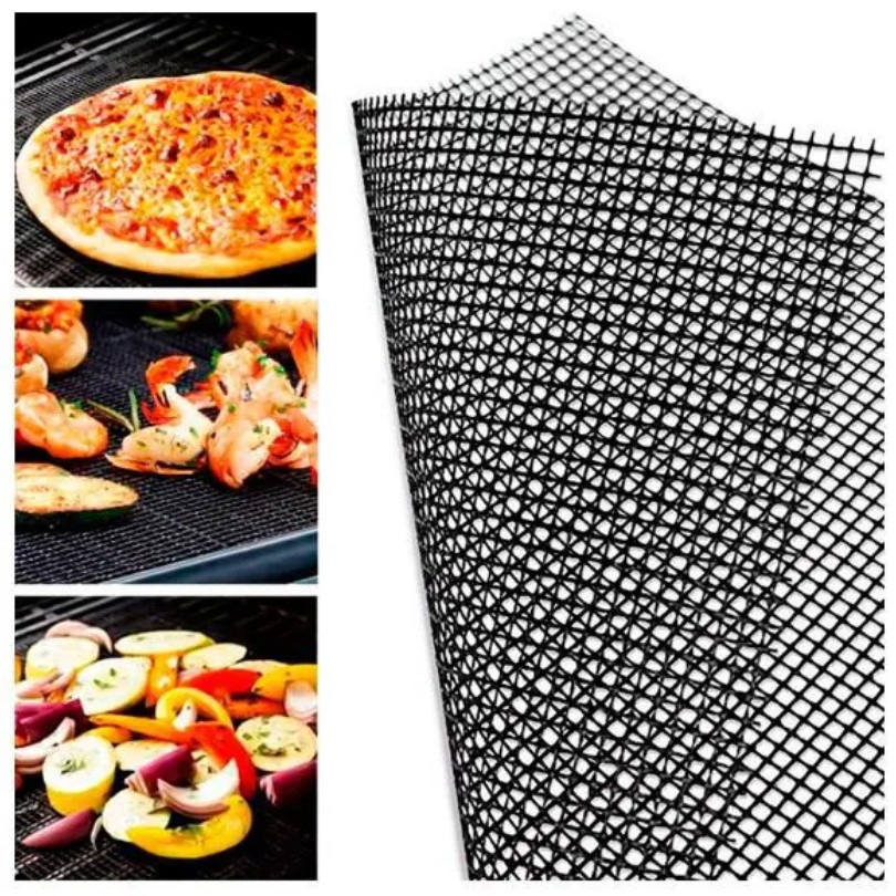 Tela Grill Manta Vazada Tapete Grelha Para Churrasco Antiaderente Teflon Para Air Fryer Churrascaria