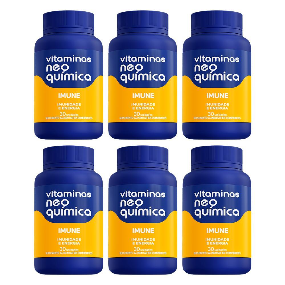 Kit c/6 Vitamina Neo Química Imune - 30 Cpr