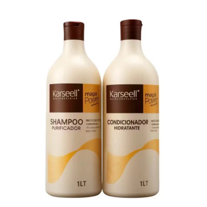 Karseell Shampoo Hidratante 1 Litro + Condicionador 1 Litro Kit Profissional Cabelo Macio Brilhante
