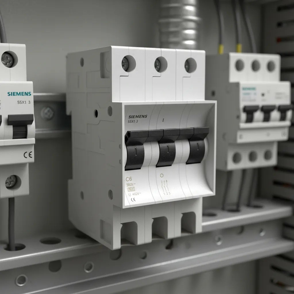 Disjuntor Tripolar 6a Curva C  3ka 3x06A Siemens