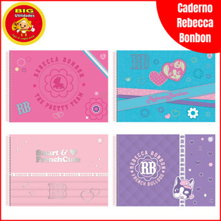 Caderno Desenho Cartografia Rebecca bonbon 60 folhas Escolar Universitário Artes Feminino
