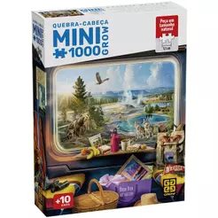 Mini Quebra-cabeça 1000 peças Passeio de Trem