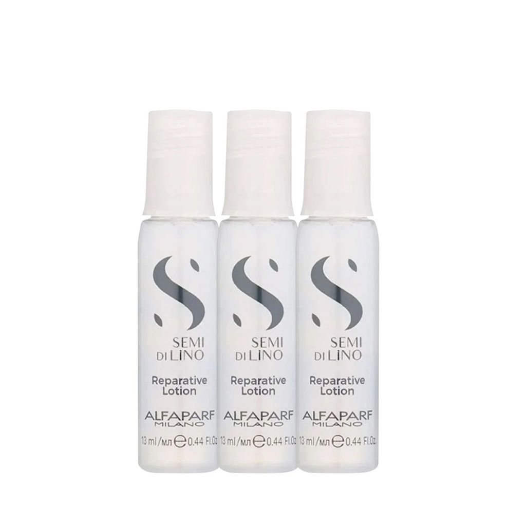 Kit Alfaparf Semi Di Lino Reconstruction - Shampoo 250ml + Máscara 200ml + 3x Ampola 13ml