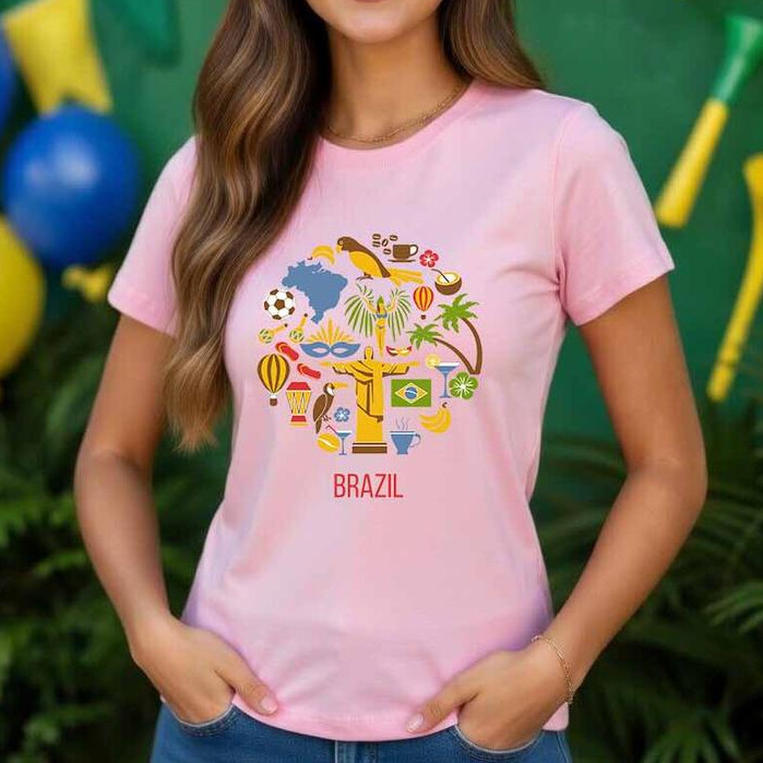 Camiseta Basica Unissex Brasil Time De Futebol Seleção Brasileira Copa Do Mundo Street