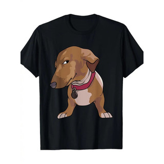 Camiseta Divertida de Dachshund para Homens e Mulheres - Camiseta de Manga Curta 100% Algodão