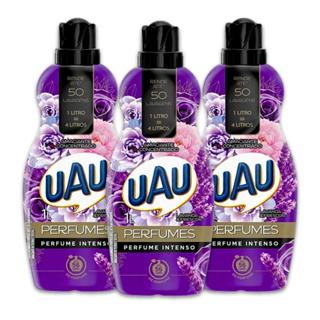 Kit 3un Amaciante Concentrado 1L UAU Lavanda e Frescor em Oferta na Shopee