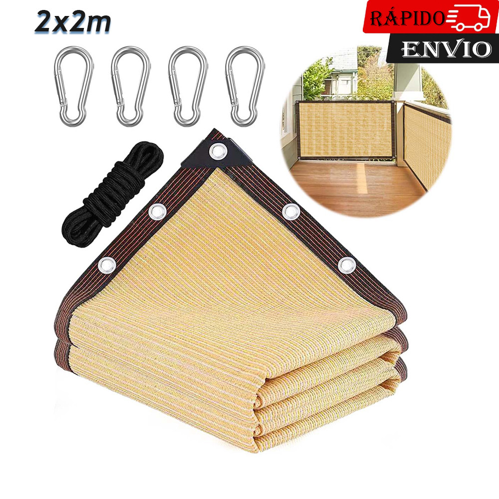 bege pano de sombra para jardim 2×2m cobertura de sombra para exterior pérgola plantas de pátio de pendurar capa de rede