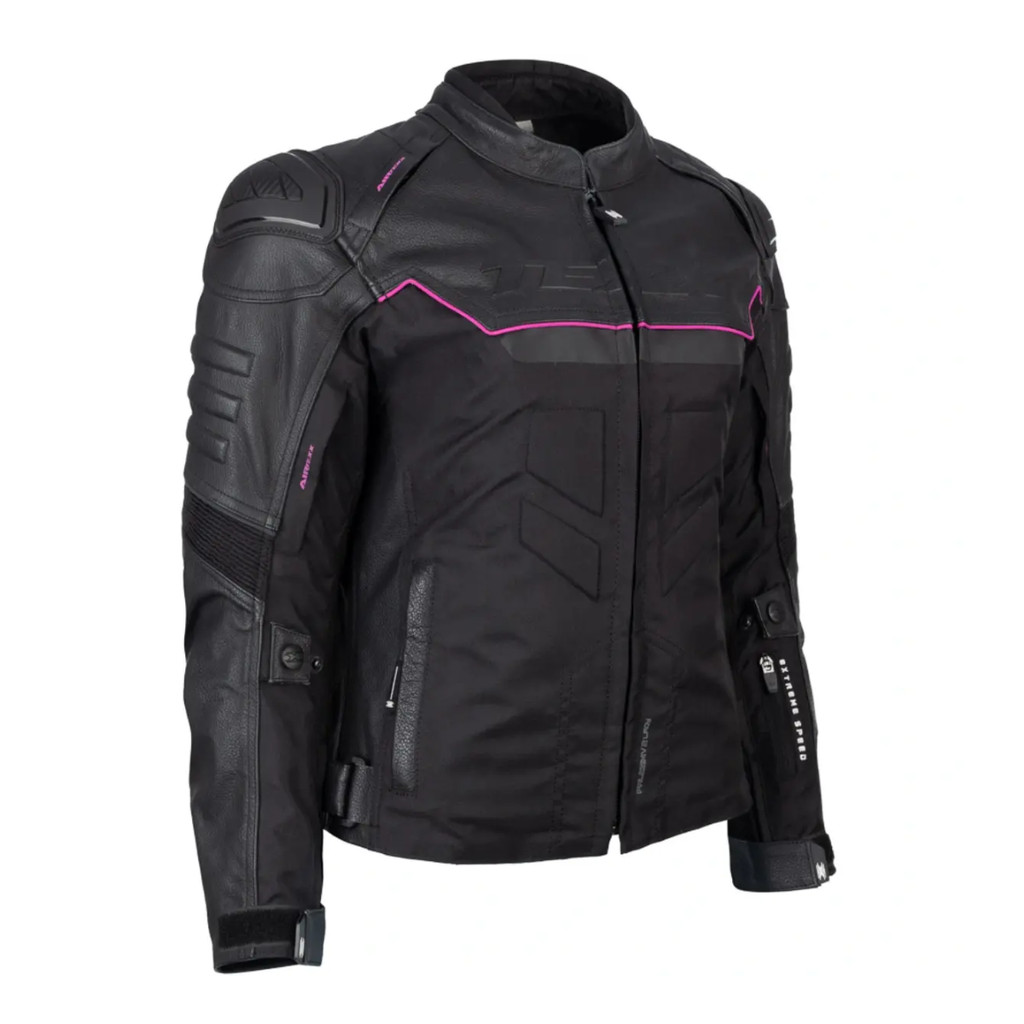 Jaqueta Moto Texx Falcon V2 Feminina Couro Preta Rosa em Oferta na Shopee