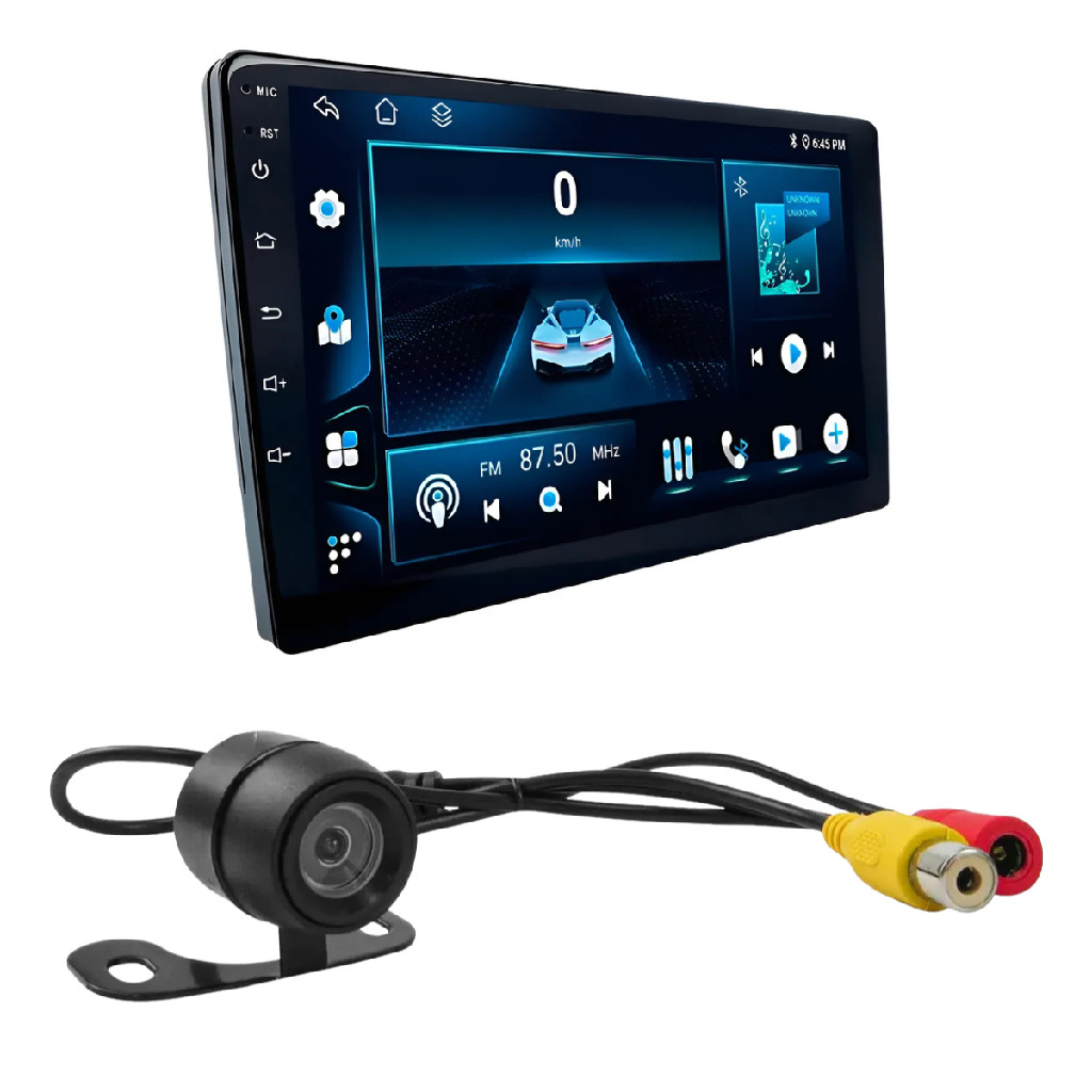 Multimidia 9pol 2din Octacore Gps + Câmera De Ré 120° H-tech
