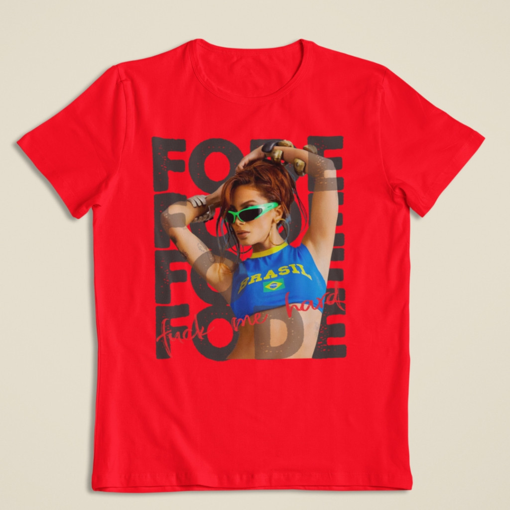 Camiseta Cantora Anitta Funk Brasil 100% Algodão Tshirt Festa Ensaios da ANITTA