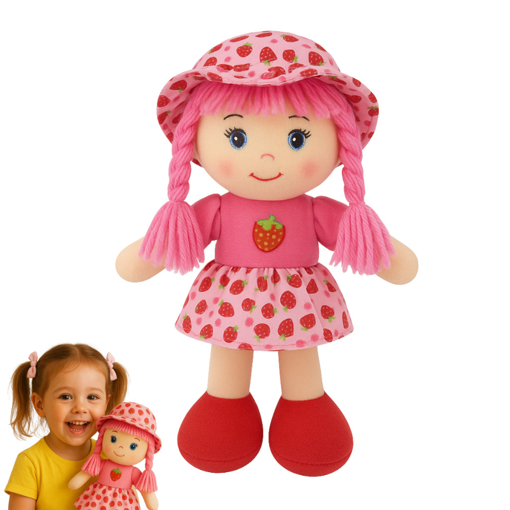 Boneca De Pano Com Vestido Estampas Sortidas - Infantil Antialérgico