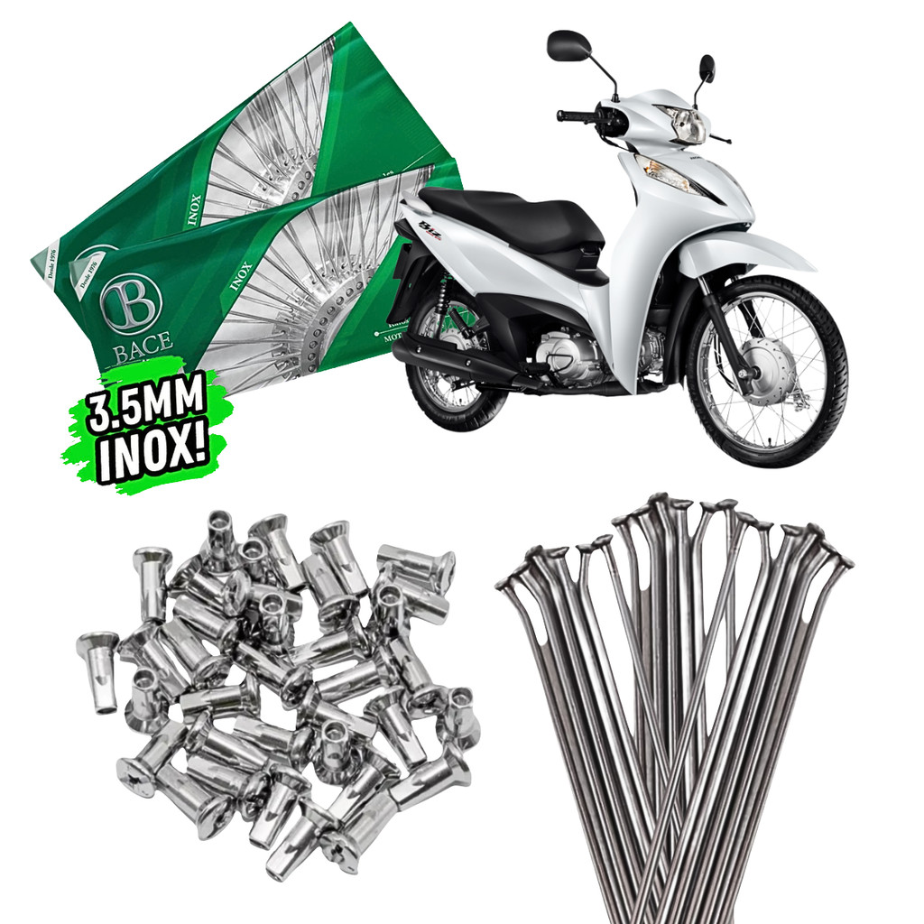 RAIO BACE 3,5MM TRASEIRO NOVA BIZ 125 2025-2026 AÇO INOX NÃO ENFERRUJA MUITO RESISTENTE