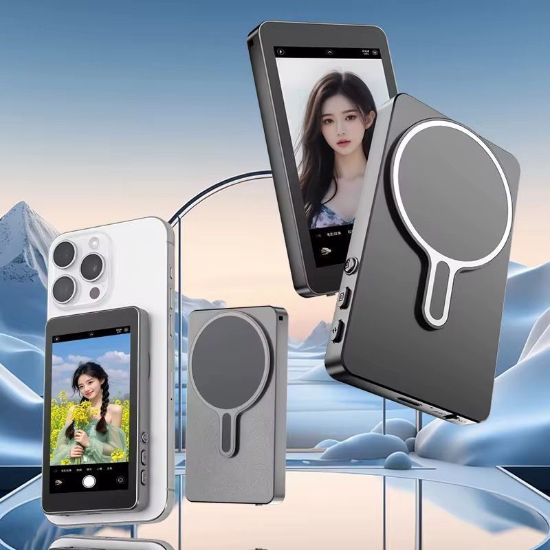 Tela Magnética Monitor Para Celular Sem Fio Smartphone Selfie Vlog Gravação